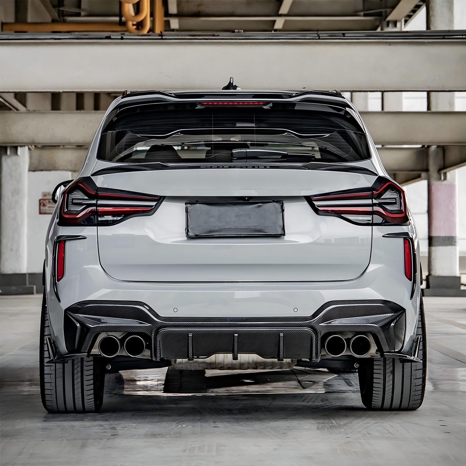 SQ 3 Piece Rear Diffuser Carbon Fiber For BMW F97 X3M LCI (Facelift 2022+)