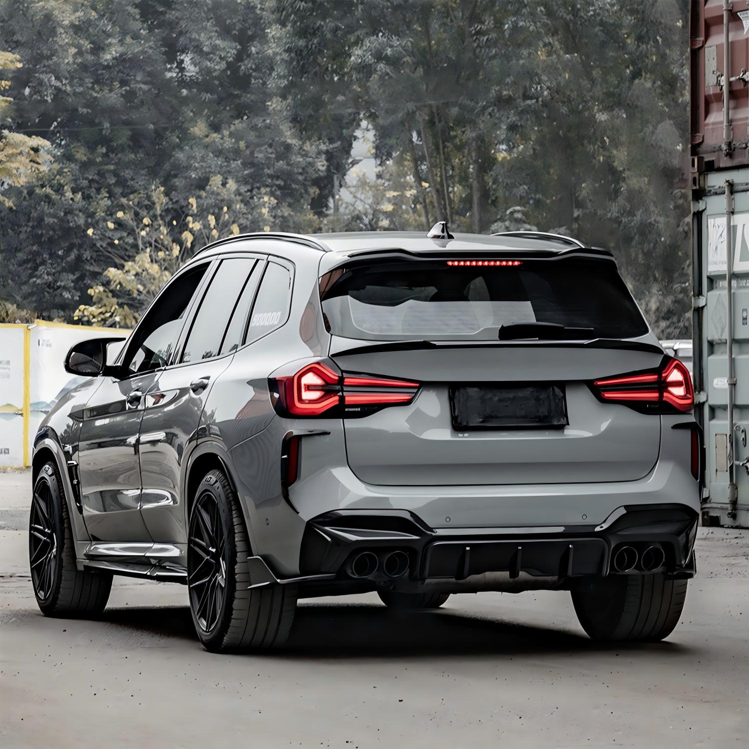 SooQoo BMW F97 X3M SQ Roof Spoiler In Gloss Pre Preg Carbon Fibre (2019+)