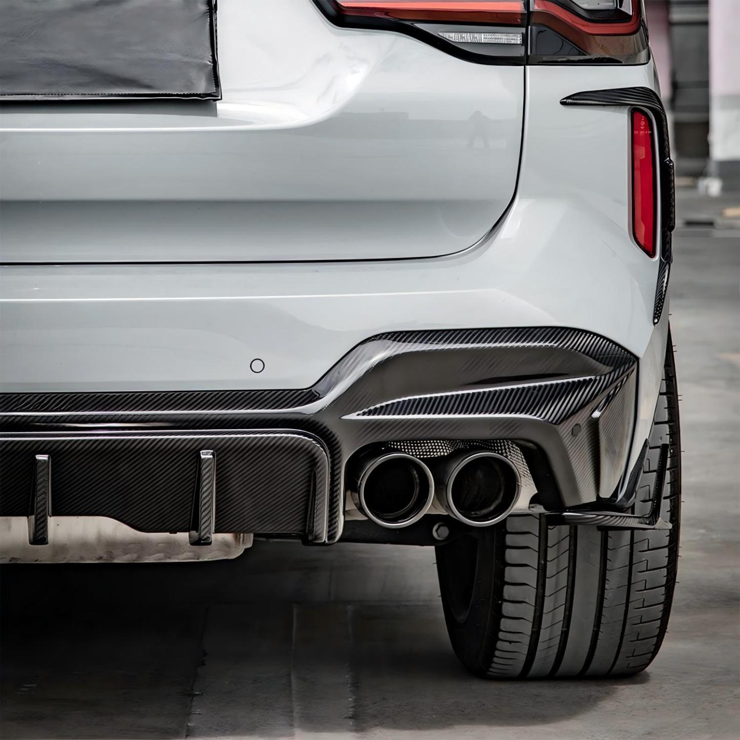 SQ 3 Piece Rear Diffuser Carbon Fiber For BMW F97 X3M LCI (Facelift 2022+)