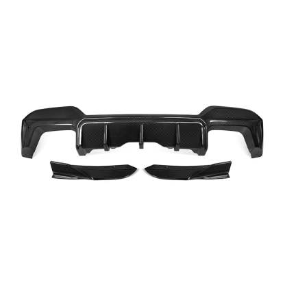 SooQoo BMW F97 X3M LCI SQ 3 Piece Rear Diffuser In Gloss Pre Preg Carbon Fibre (Facelift 2022+)-CCO