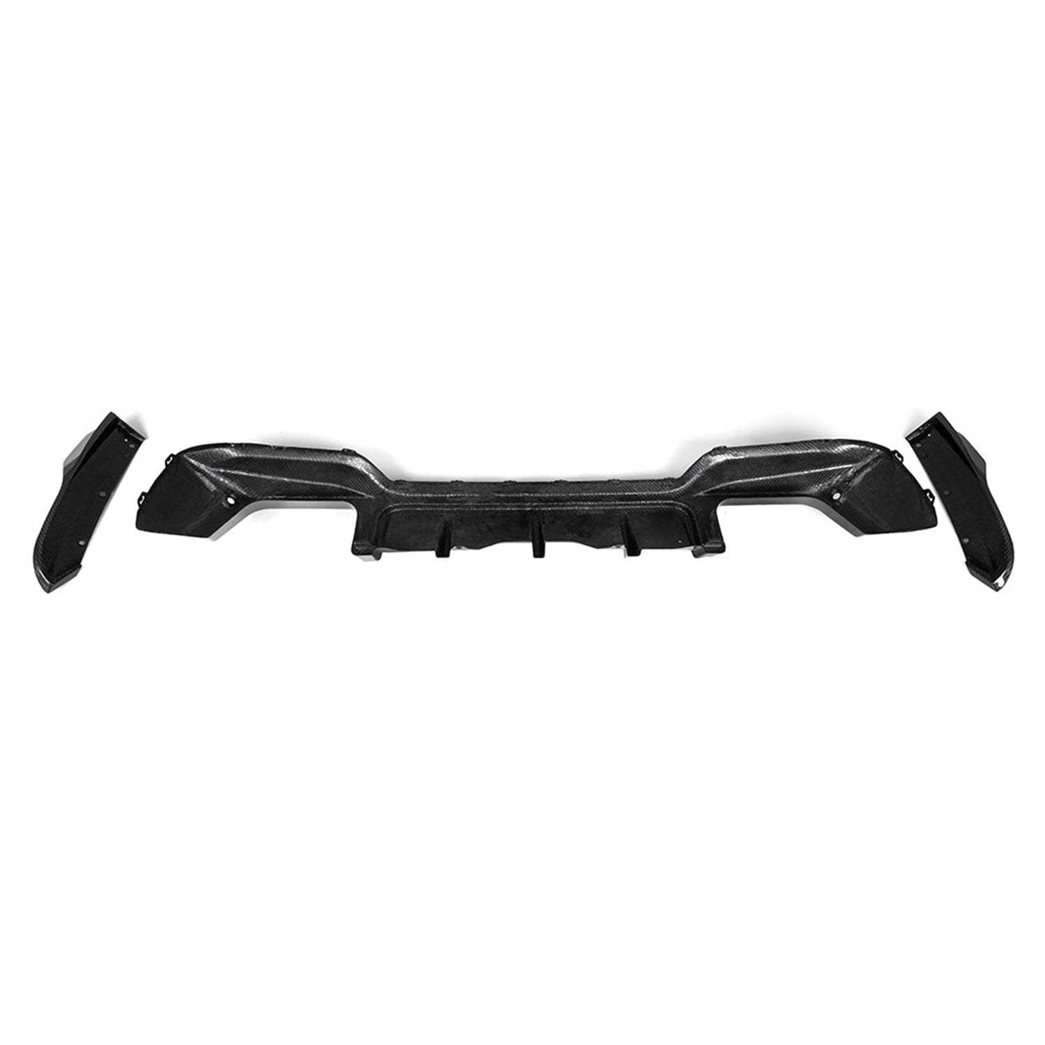 SooQoo BMW F97 X3M LCI SQ 3 Piece Rear Diffuser In Gloss Pre Preg Carbon Fibre (Facelift 2022+)-CCO