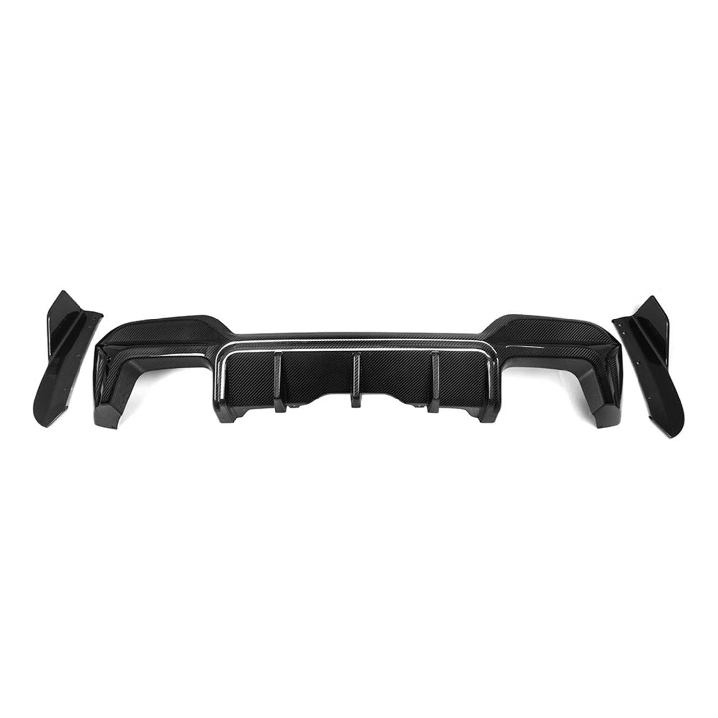 SooQoo BMW F97 X3M LCI SQ 3 Piece Rear Diffuser In Gloss Pre Preg Carbon Fibre (Facelift 2022+)-CCO