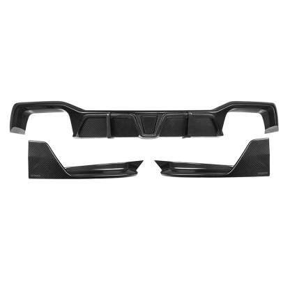 SooQoo BMW X3M F97 & X4M F98 LCI Rear Diffuser In Gloss Pre Preg Carbon Fibre (Facelift 2022+)-CCO