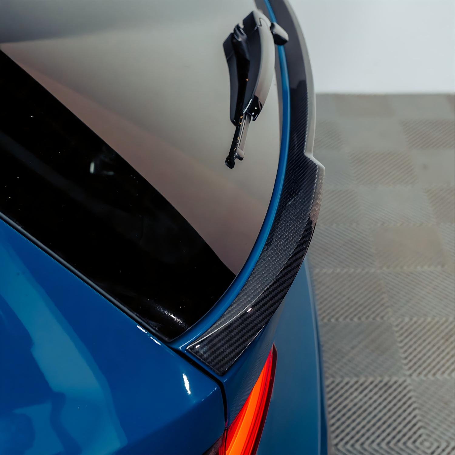 SooQoo BMW G81 M3 Touring Lower Trunk Spoiler In Gloss Pre Preg Carbon Fibre (2023+)-CCO