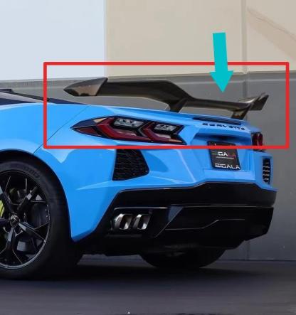 Z06 Style Carbon Fiber Rear Wing For 2020-2026 C8 Corvette Chevrolet
