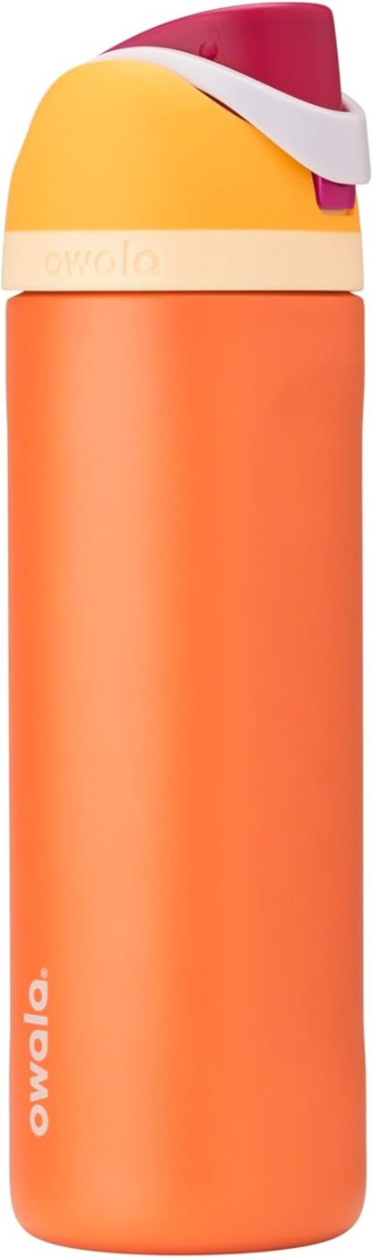 Owala FreeSip Insulated Stainless Steel Water Bottle with Straw, BPA-Free Sports Water Bottle, Great for Travel, 24 Oz, Denim