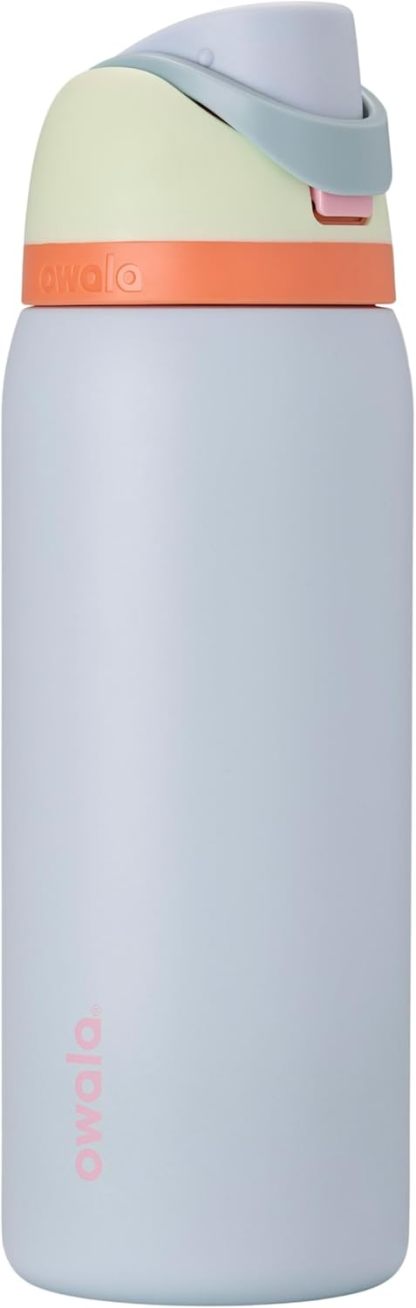 Owala FreeSip Insulated Stainless Steel Water Bottle with Straw, BPA-Free Sports Water Bottle, Great for Travel, 24 Oz, Denim