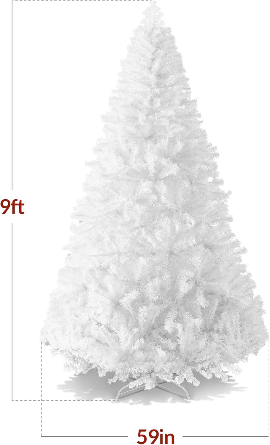 Best Choice Products Artificial Christmas Tree, 6ft Premium Unlit Hinged Design, Dense Branches Realistic Holiday Décor​ w/Easy Assembly, Base