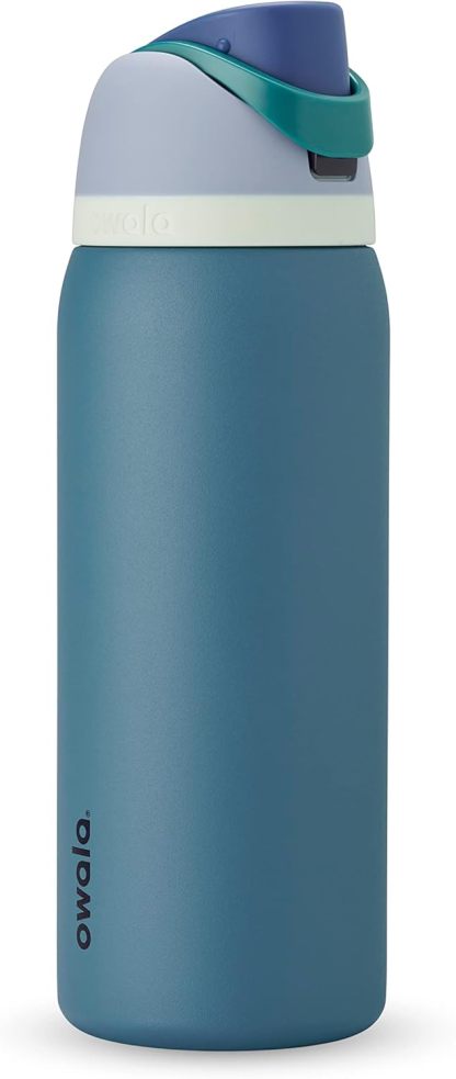Owala FreeSip Insulated Stainless Steel Water Bottle with Straw, BPA-Free Sports Water Bottle, Great for Travel, 24 Oz, Denim