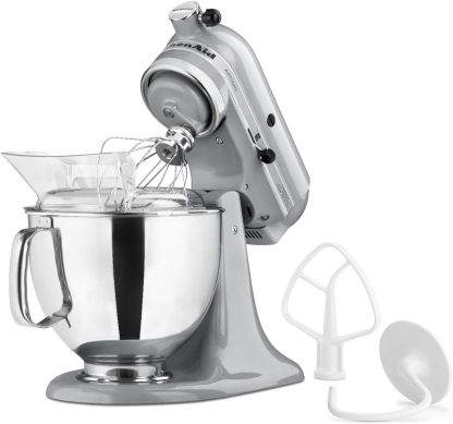 KitchenAid Artisan Series 5 Quart Tilt Head Stand Mixer with Pouring Shield KSM150PS, Onyx Black