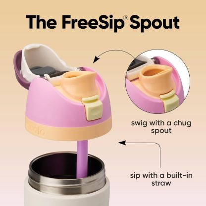 Owala FreeSip Insulated Stainless Steel Water Bottle with Straw, BPA-Free Sports Water Bottle, Great for Travel, 24 Oz, Denim