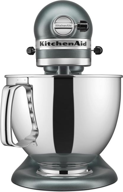 KitchenAid Artisan Series 5 Quart Tilt Head Stand Mixer with Pouring Shield KSM150PS, Onyx Black