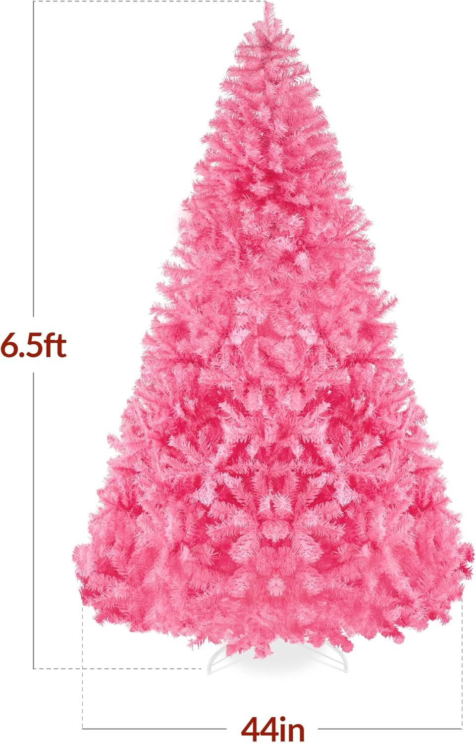 Best Choice Products Artificial Christmas Tree, 6ft Premium Unlit Hinged Design, Dense Branches Realistic Holiday Décor​ w/Easy Assembly, Base