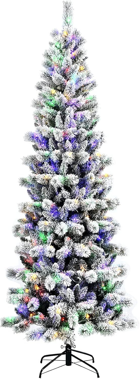 Goplus 5ft Artificial Christmas Tree, Unlit Christmas Pine Tree with 350 PVC Branch Tips, Foldable Metal Stand, Xmas Full Tree for Indoor Home Office Decor