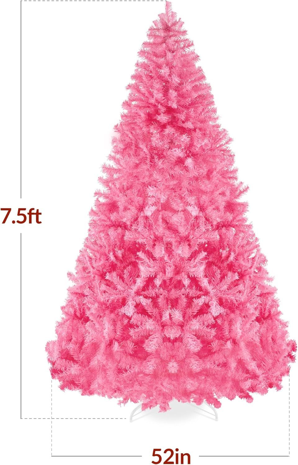 Best Choice Products Artificial Christmas Tree, 6ft Premium Unlit Hinged Design, Dense Branches Realistic Holiday Décor​ w/Easy Assembly, Base