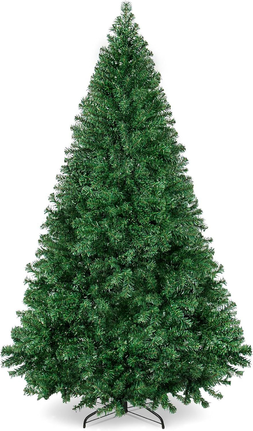 Best Choice Products Artificial Christmas Tree, 6ft Premium Unlit Hinged Design, Dense Branches Realistic Holiday Décor​ w/Easy Assembly, Base