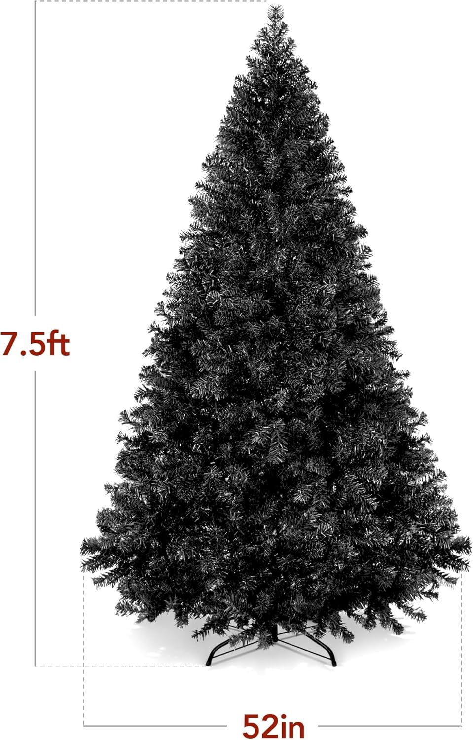 Best Choice Products Artificial Christmas Tree, 6ft Premium Unlit Hinged Design, Dense Branches Realistic Holiday Décor​ w/Easy Assembly, Base