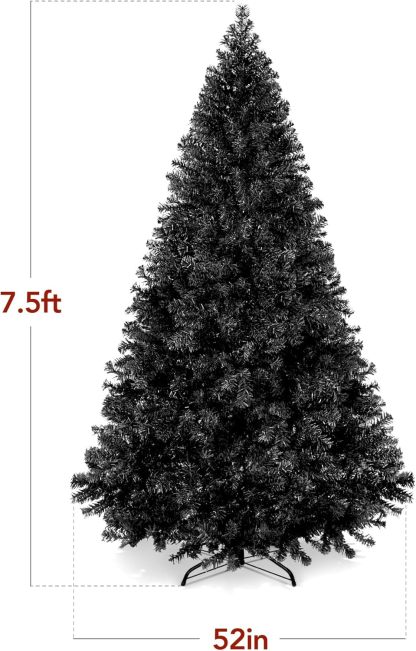Best Choice Products Artificial Christmas Tree, 6ft Premium Unlit Hinged Design, Dense Branches Realistic Holiday Décor​ w/Easy Assembly, Base