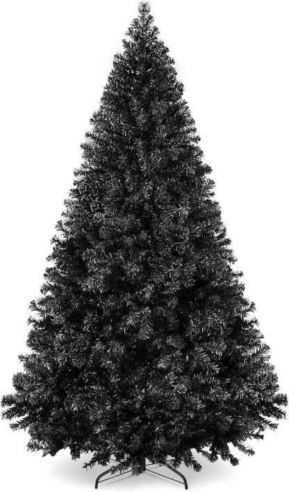 Best Choice Products Artificial Christmas Tree, 6ft Premium Unlit Hinged Design, Dense Branches Realistic Holiday Décor​ w/Easy Assembly, Base