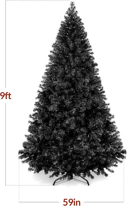 Best Choice Products Artificial Christmas Tree, 6ft Premium Unlit Hinged Design, Dense Branches Realistic Holiday Décor​ w/Easy Assembly, Base