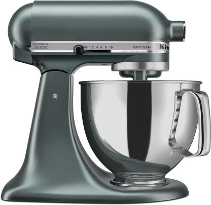 KitchenAid Artisan Series 5 Quart Tilt Head Stand Mixer with Pouring Shield KSM150PS, Onyx Black