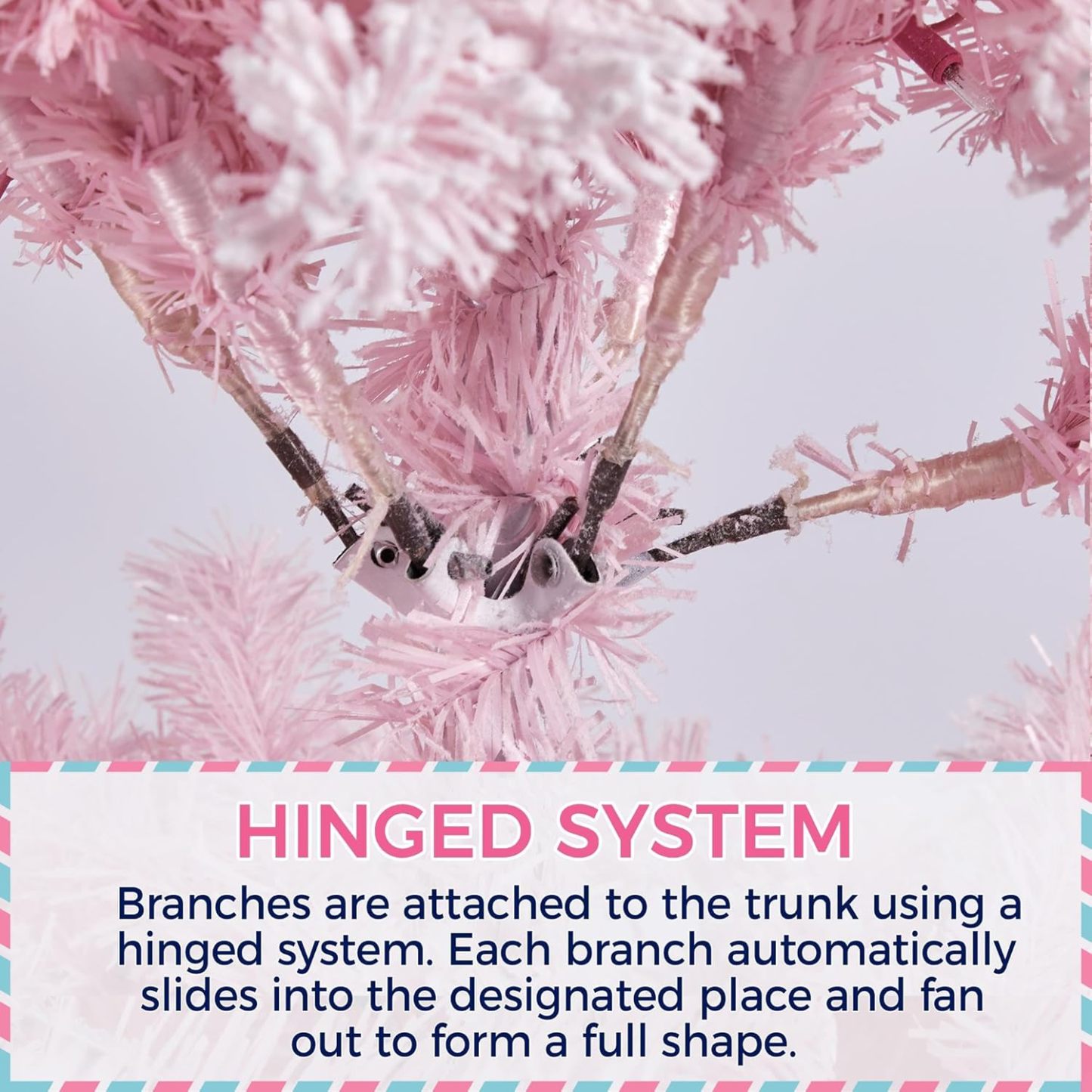 Yaheetech 6ft Snow Flocked Pre-lit Christmas Tree with 250 Warm White Lights, 820 Lush Branch Tips & Quick-Assembly Hinged Design, Full Artificial Xmas Tree for Winter Holiday Décor, Green & White