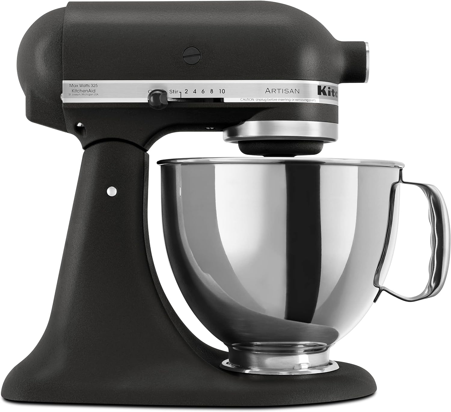 KitchenAid Artisan Series 5 Quart Tilt Head Stand Mixer with Pouring Shield KSM150PS, Onyx Black