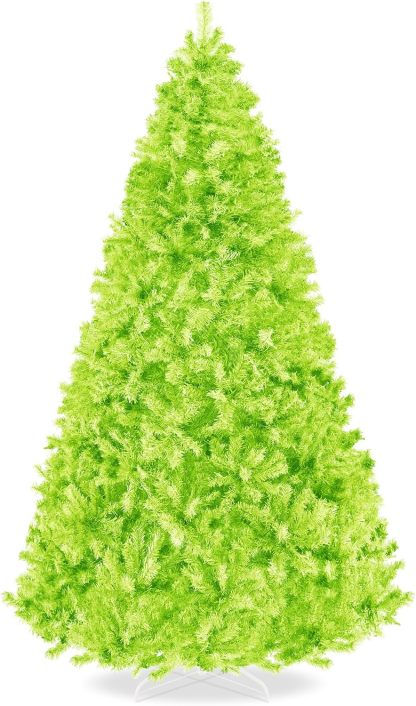 Best Choice Products Artificial Christmas Tree, 6ft Premium Unlit Hinged Design, Dense Branches Realistic Holiday Décor​ w/Easy Assembly, Base