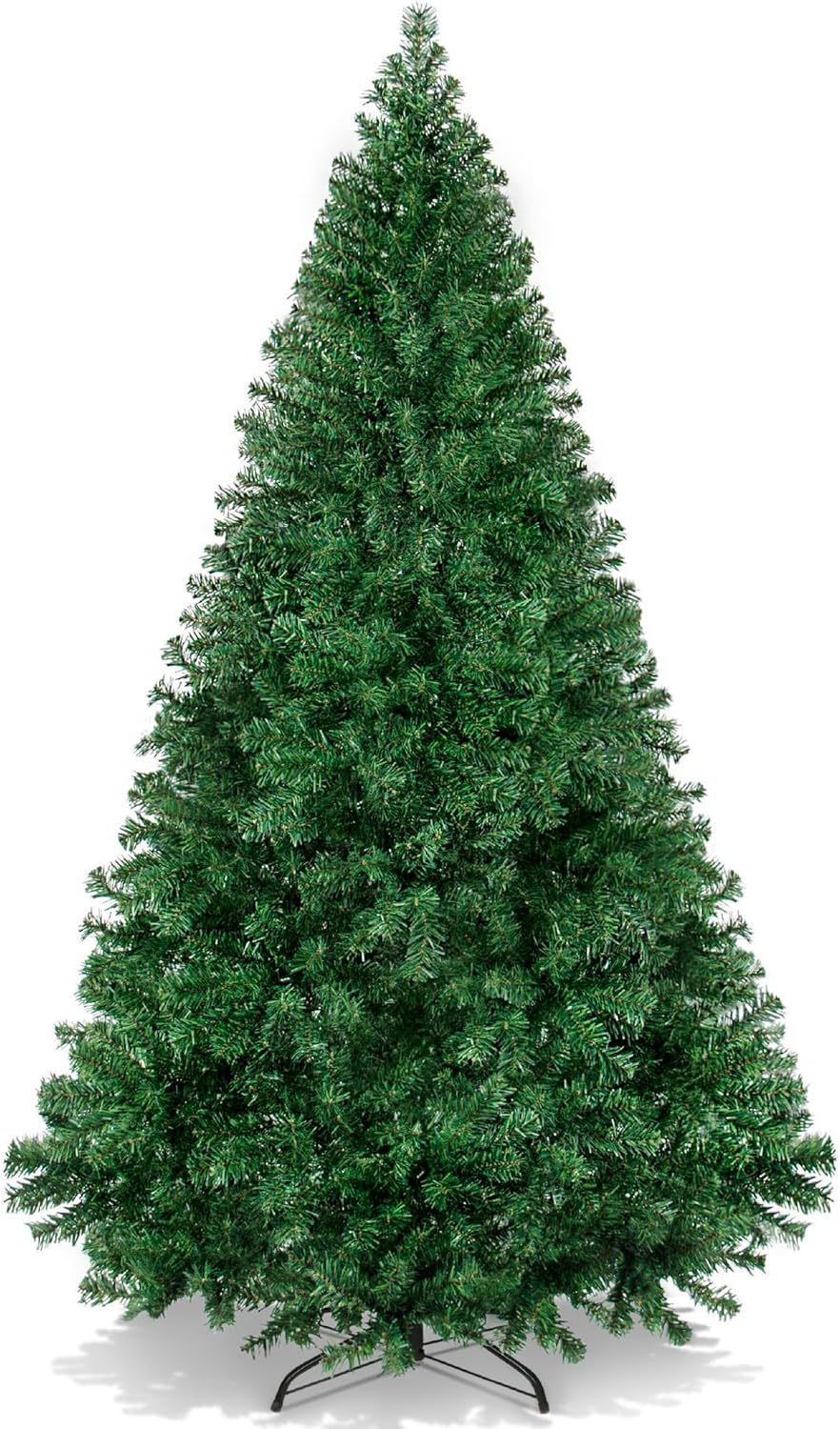 Best Choice Products Artificial Christmas Tree, 6ft Premium Unlit Hinged Design, Dense Branches Realistic Holiday Décor​ w/Easy Assembly, Base