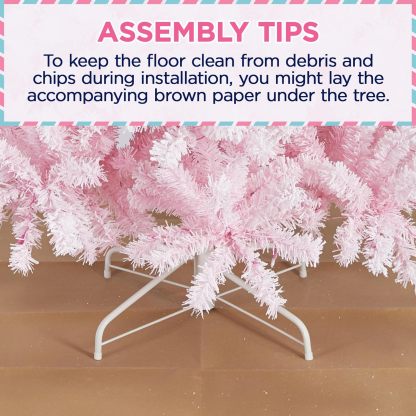 Yaheetech 6ft Snow Flocked Pre-lit Christmas Tree with 250 Warm White Lights, 820 Lush Branch Tips & Quick-Assembly Hinged Design, Full Artificial Xmas Tree for Winter Holiday Décor, Green & White