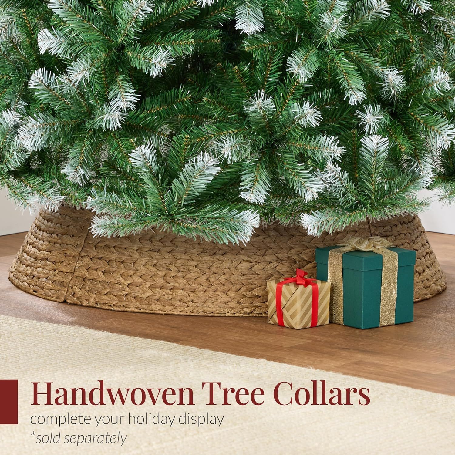 Best Choice Products Artificial Christmas Tree, 6ft Premium Unlit Hinged Design, Dense Branches Realistic Holiday Décor​ w/Easy Assembly, Base