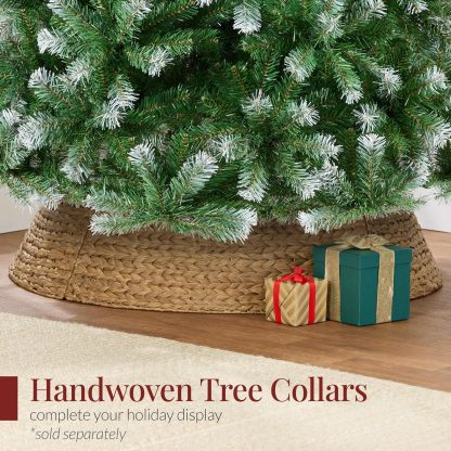 Best Choice Products Artificial Christmas Tree, 6ft Premium Unlit Hinged Design, Dense Branches Realistic Holiday Décor​ w/Easy Assembly, Base