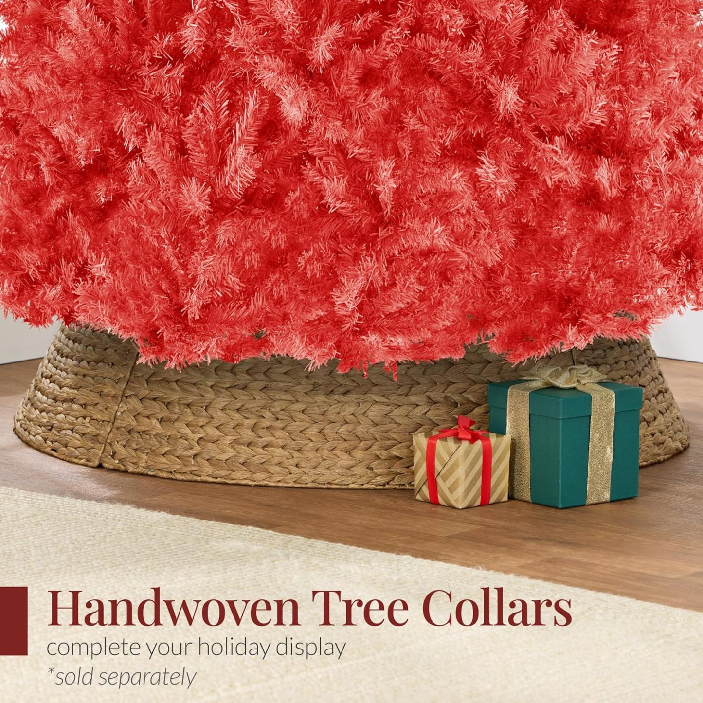 Best Choice Products Artificial Christmas Tree, 6ft Premium Unlit Hinged Design, Dense Branches Realistic Holiday Décor​ w/Easy Assembly, Base