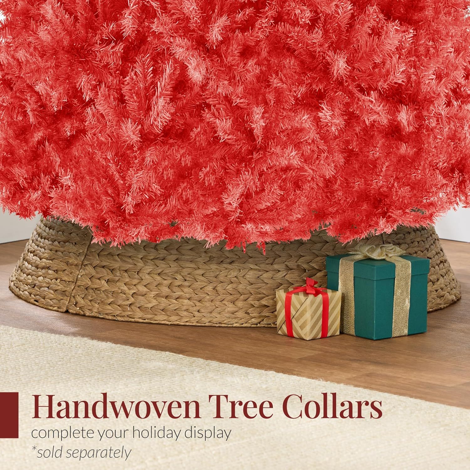 Best Choice Products Artificial Christmas Tree, 6ft Premium Unlit Hinged Design, Dense Branches Realistic Holiday Décor​ w/Easy Assembly, Base