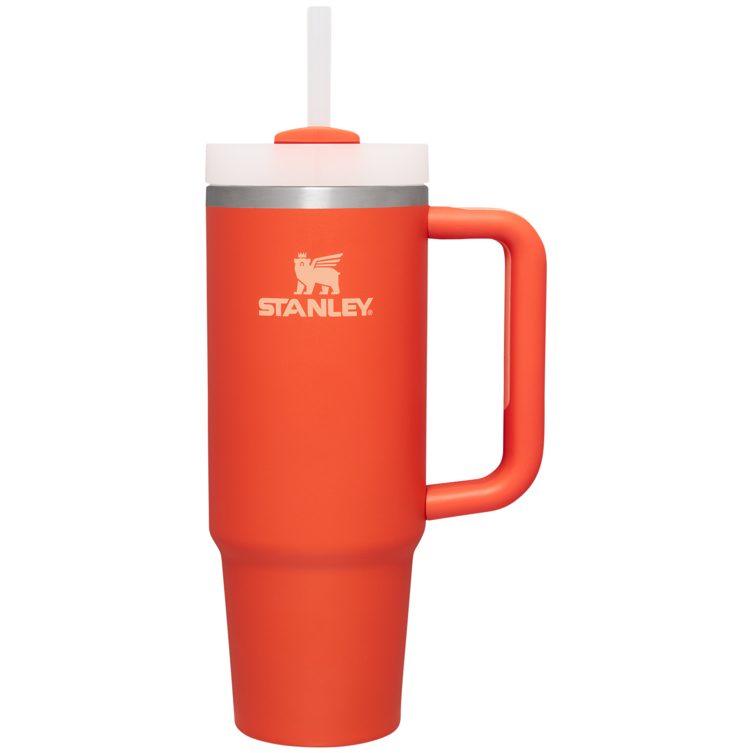 Stanley Quencher H2.0 Flowstate Tumbler 30 oz Cup In Tigerlily Orange