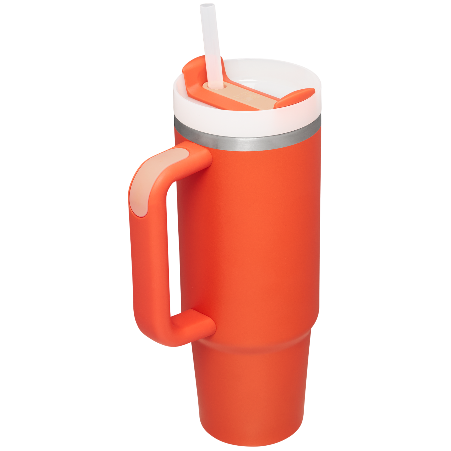 Stanley Quencher H2.0 Flowstate Tumbler 30 oz Cup In Tigerlily Orange