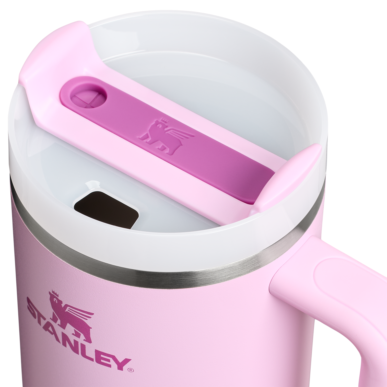 Stanley Quencher H2.O FlowState Tumbler Cup 40 OZ In Cherry Blossom Pink