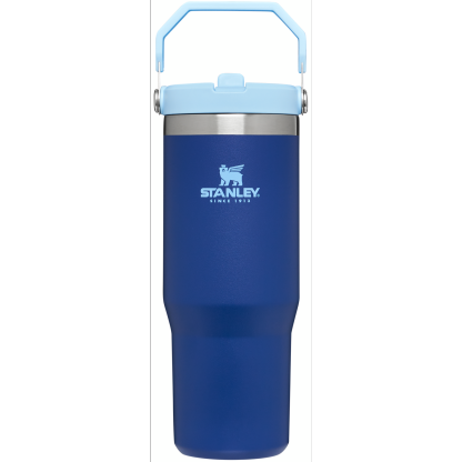 Stanley 30 oz IceFlow Flip Straw Water Bottle In Lapis Blue