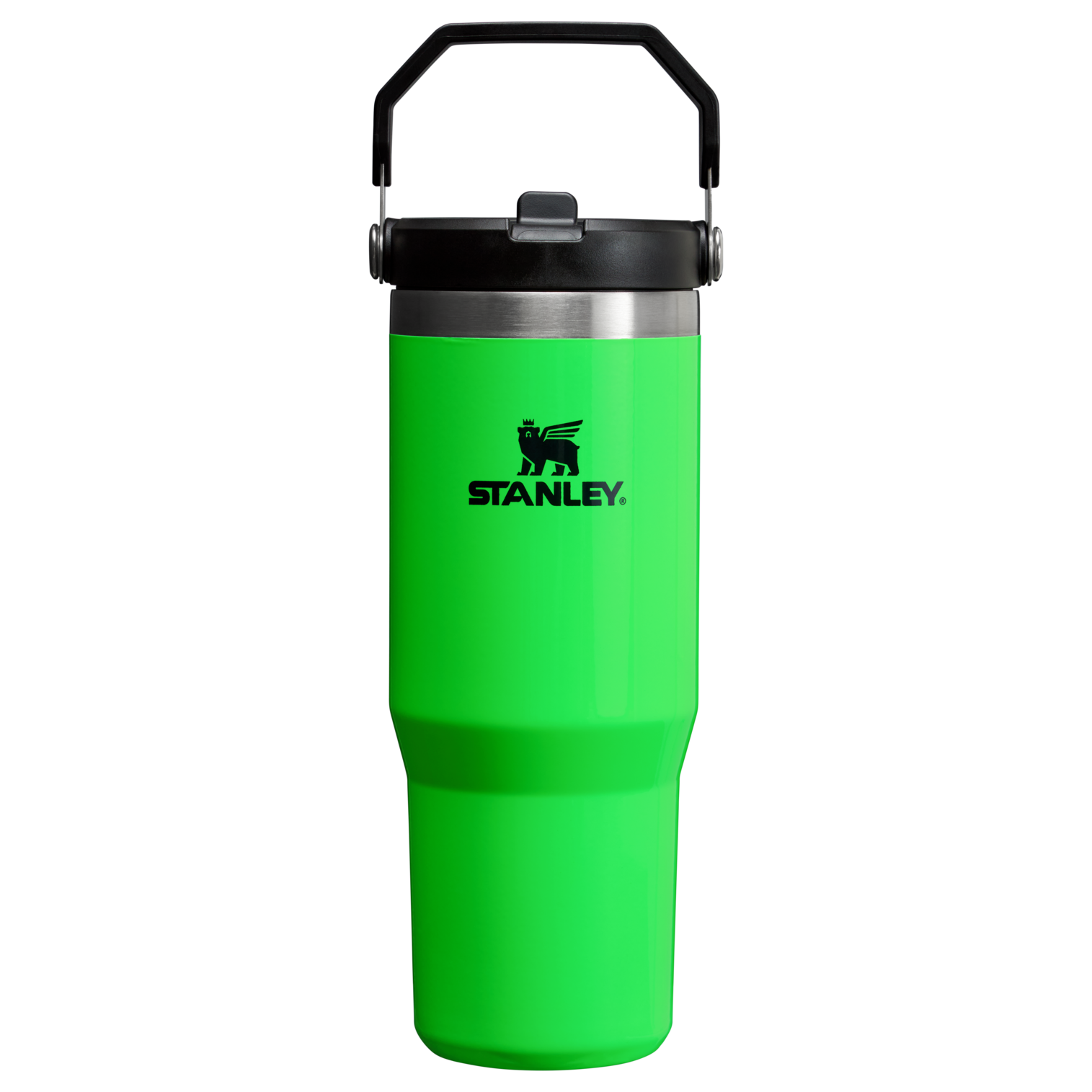Stanley IceFlow Flip Straw Tumbler Water Bottle In 30 OZ In Neon Green