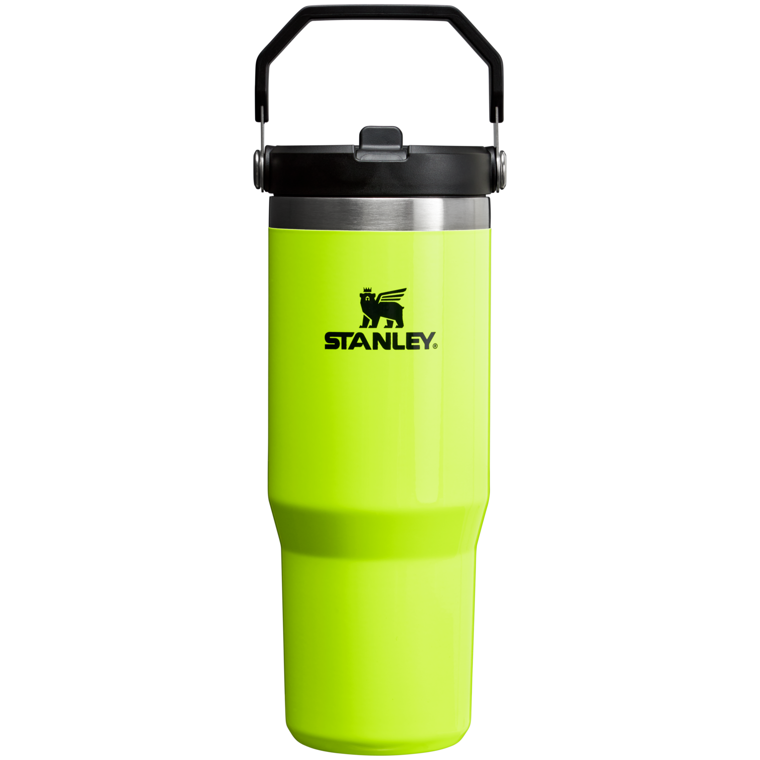 30 OZ Stanley IceFlow Flip Straw Tumbler Water Bottle In Neon Yellow
