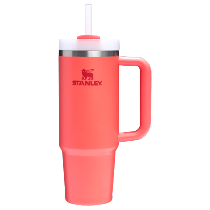 Stanley Quencher H2.0 Flowstate™ Tumbler 30 Oz Cup In Hot Coral Red