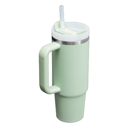 Stanley Quencher H2.O FlowState Tumbler Cup 30 OZ In Matcha Cream Green