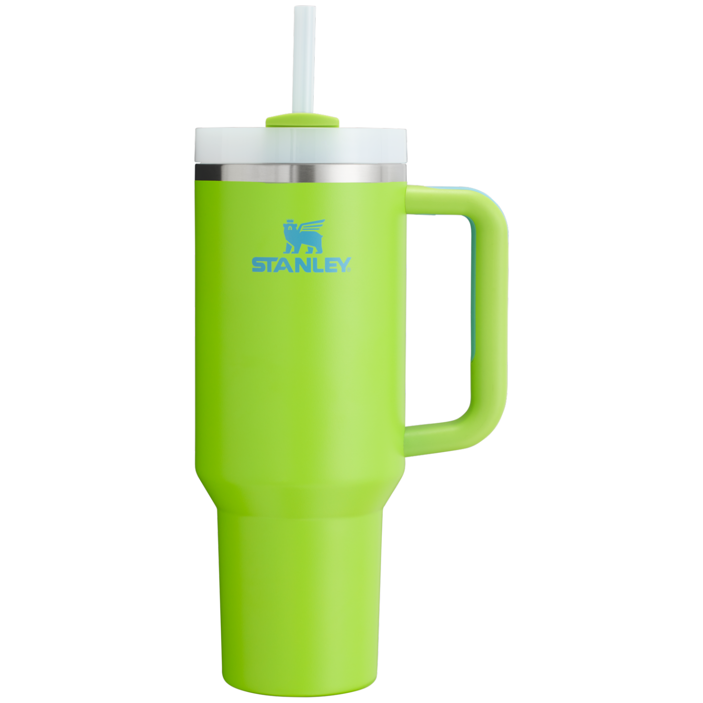 The Stanley Quencher H2.O FlowState Tumbler 40OZ Cup In Bright Lime Green