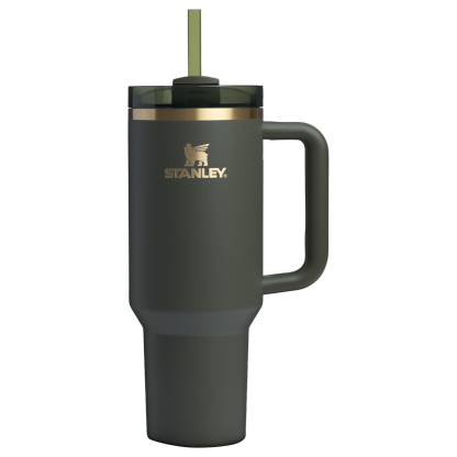 Stanley 40 OZ Quencher Insulated Tumbler Cup In Cypress Green
