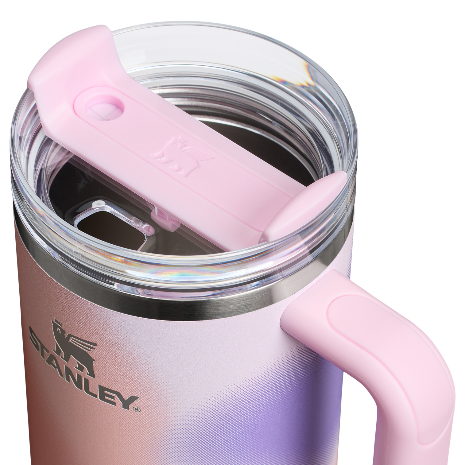 Stanley 40 OZ New Frequency Quencher Insulated Tumbler Cup In Rose Petal Motion