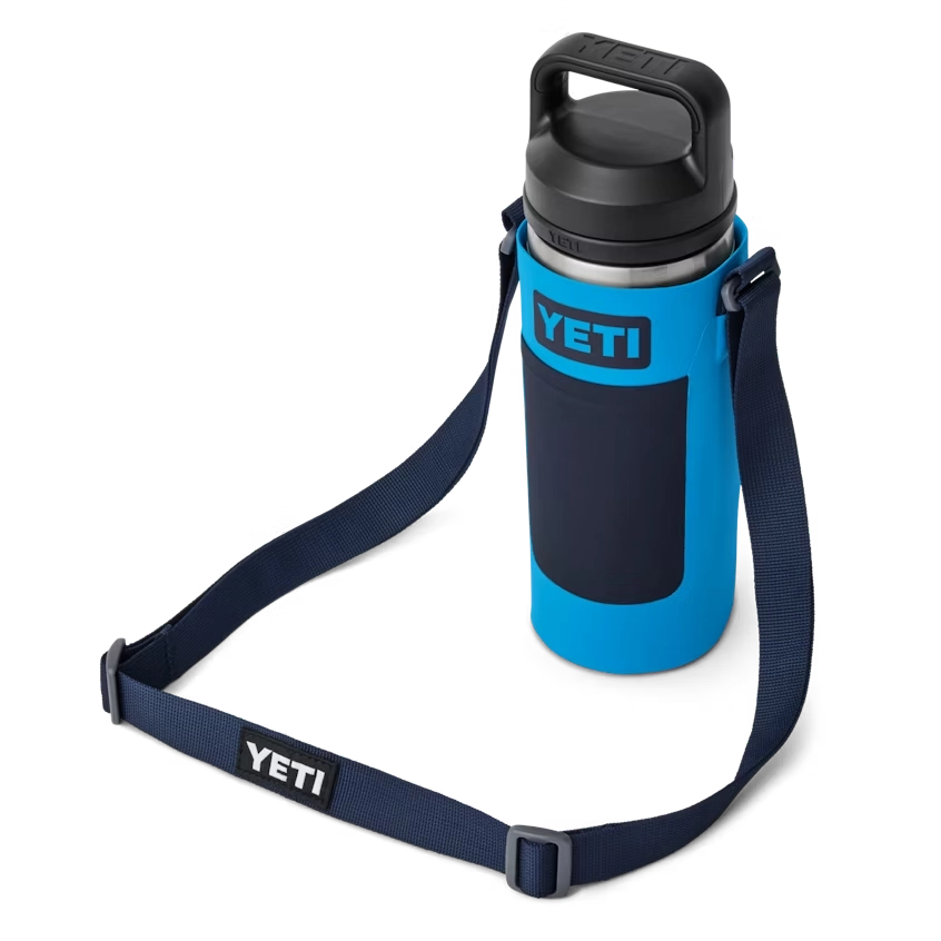 YETI Rambler Bottle Sling Small in Big Wave Blue.