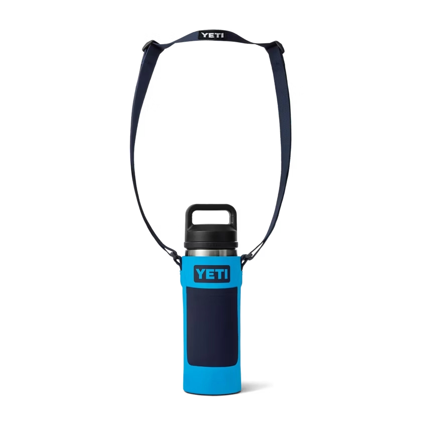 YETI Rambler Bottle Sling Small in Big Wave Blue.