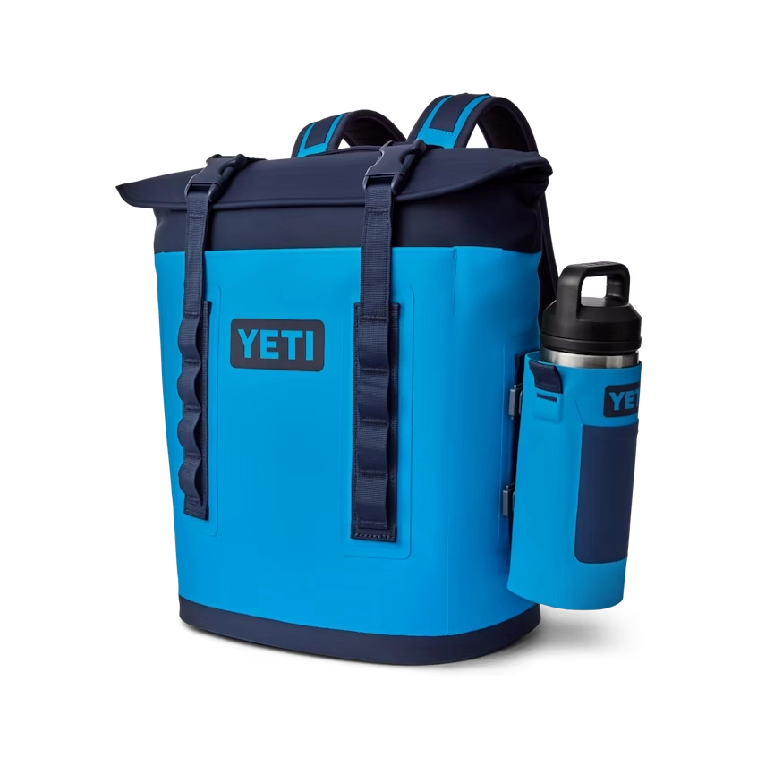 YETI Rambler Bottle Sling Small in Big Wave Blue.