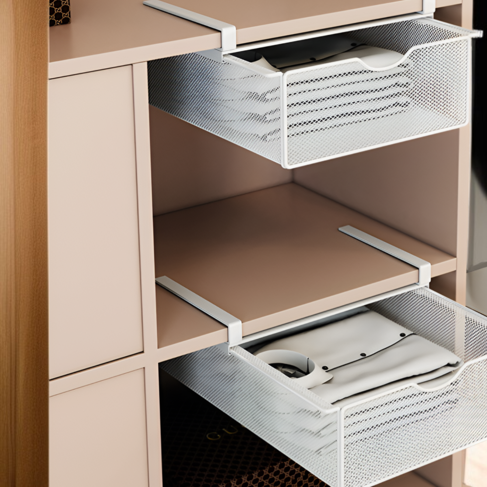 Kleiderschrank unter dem Hängekorb Schubladenregal ausziehbare Trennwand Unterwäsche Socken Artefakt