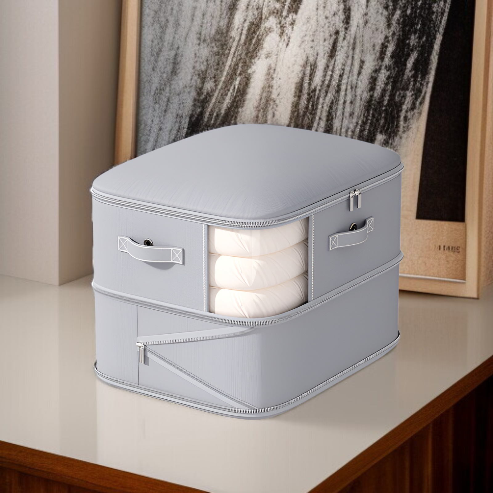 Quilt-Aufbewahrungstasche, Kompressionstasche für Kleidung und Hosen, für den Kleiderschrank, Aufbew